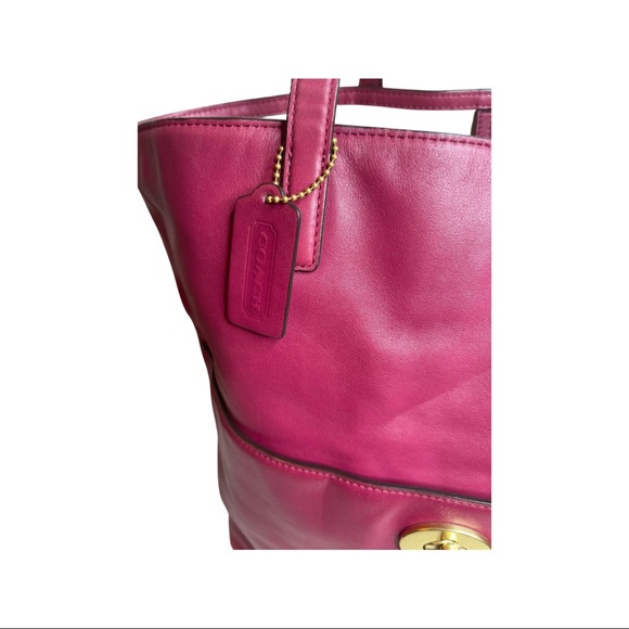 SOLD Coach Tote in Burgundy Red - Picture 3 of 6